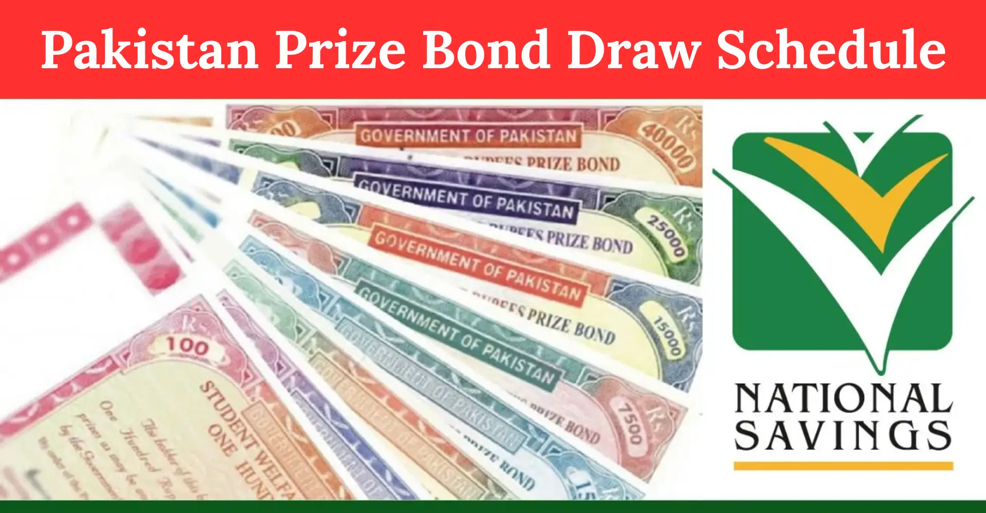 Pakistan Prize Bond Draw Schedule