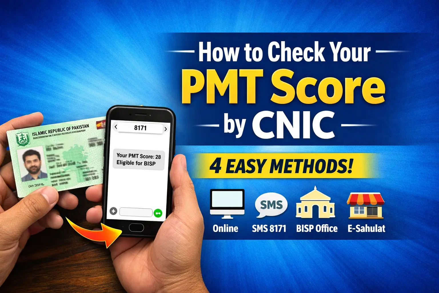 How to Check Your PMT Score by CNIC